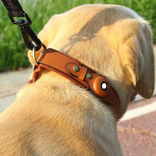 Leather Airtag Pet Collar