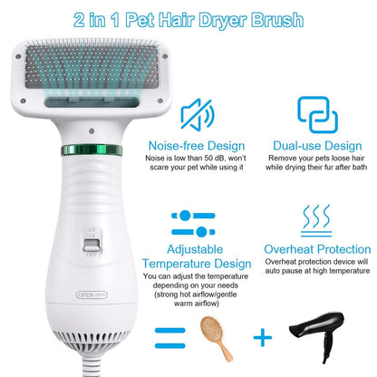 PawDry™2-in-1 Pet Grooming Dryer & Brush
