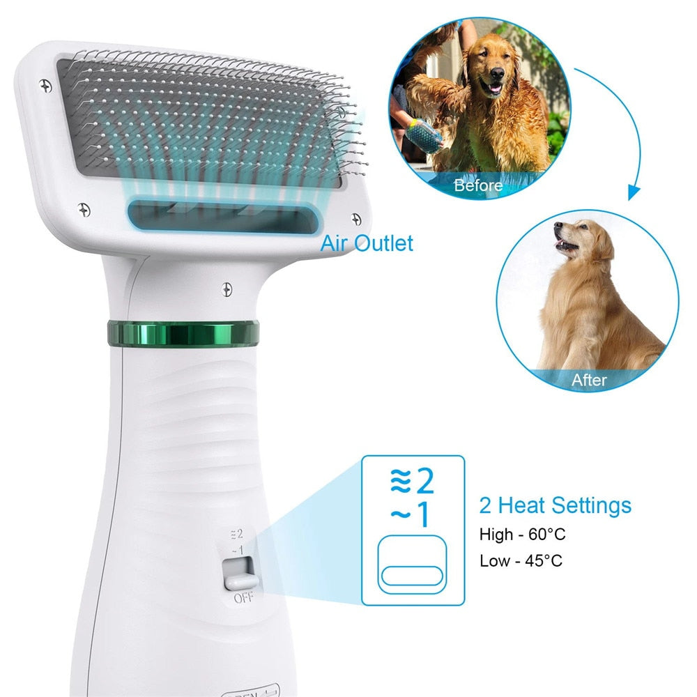 PawDry™2-in-1 Pet Grooming Dryer & Brush